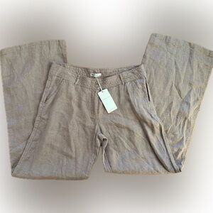 Jimmy Key Linen Wide Leg Women’s Mauve Brown Pants Size XL